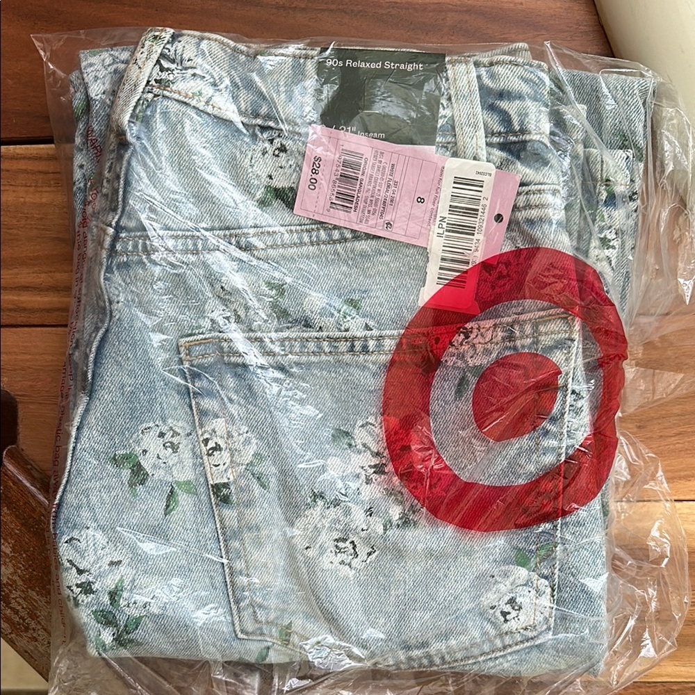 Women's Floral Light Blue Jeans